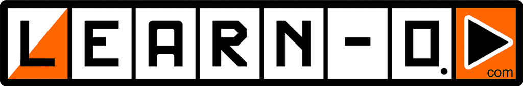 Learn-O logo visuel horizontal, département de l'Ain, système pédagogique ludique